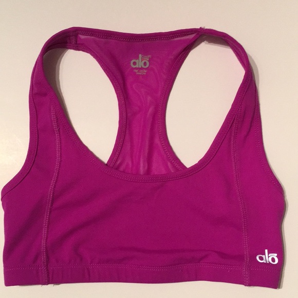 ALO Yoga Other - ALO Yoga Sports Bra Purple Sheer Back Size Small